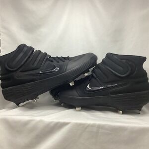 Nike Alpha Huarache Elite 2 Mid Jackie Robinson 42 Black Metal Cleats AV2471-002